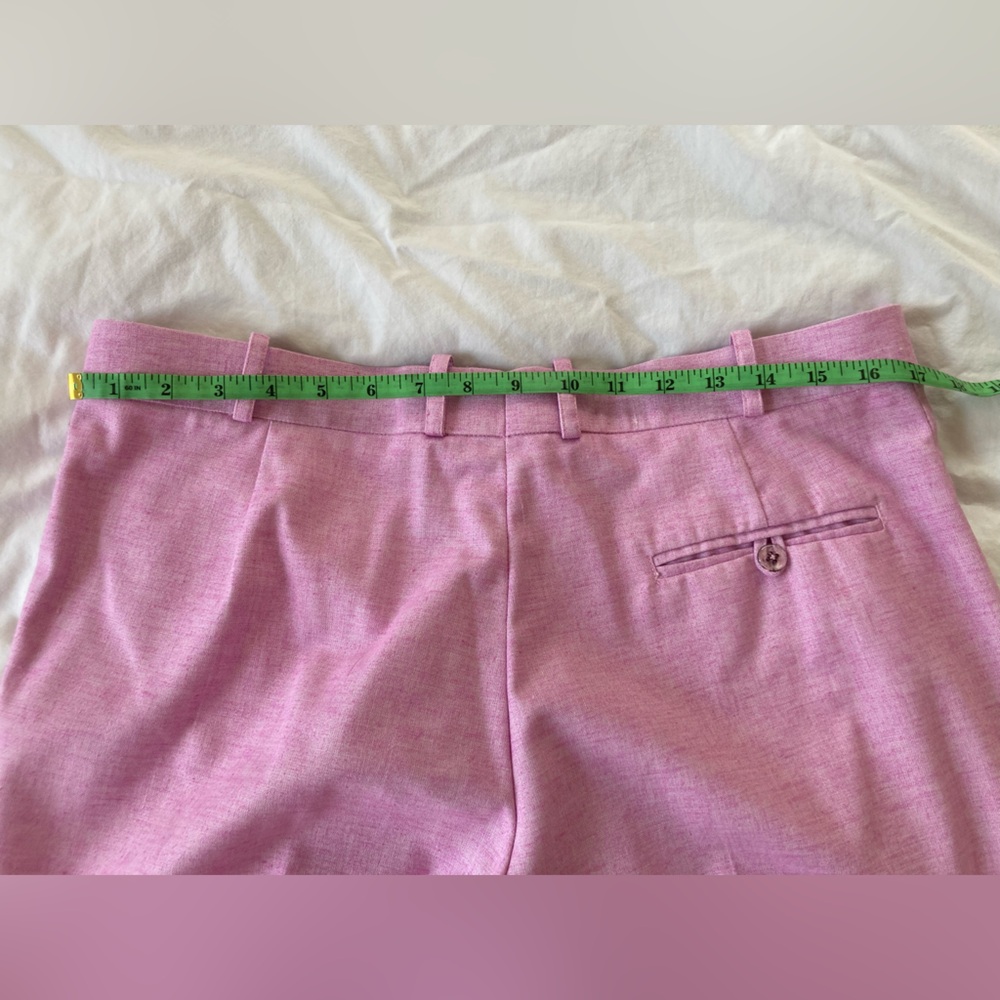 Men Linen Suit, 2 Piece - Pink - Picture 13 of 14